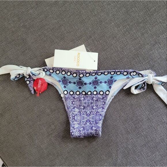 Rococo Sand x REVOLVE Tie Bottom Bikini in Ultra Marine (purple, blue) size smal - Picture 11 of 16